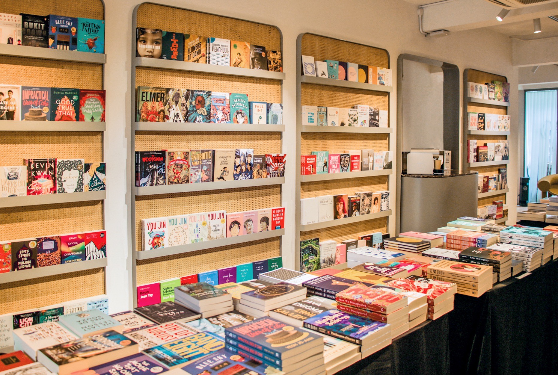 Image of books on shelves, Epigram Books