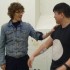 German-Belgian choreographer Arco Renz (left) with Choi Ka Fai, one of the participants of Monsoon