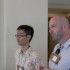 Independat creative producer Tang Fu Kuen (left) and IETM Meetings coordinator Michel Quere (right) in disussion at an IETM gathering in Yokohama, Japan