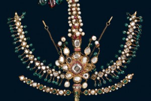 Turban Ornament Ottoman, 17th century, gold, diamond, pearl, rudy, and emerald,