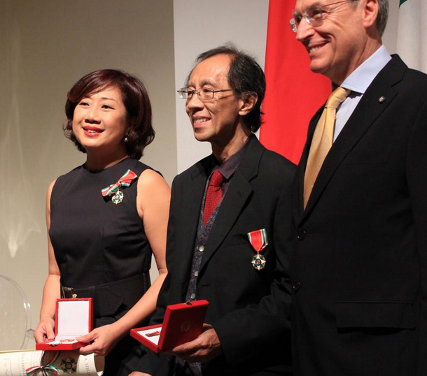 Director National Museum of Singapore, Ms Lee Chor Lin receives Knighthood from Italy