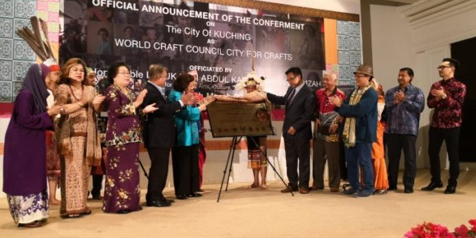 Image of award ceremony for Kuching International City of Crafts