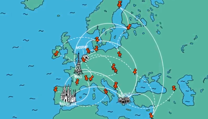 map image promoting European capital of innovation 2019