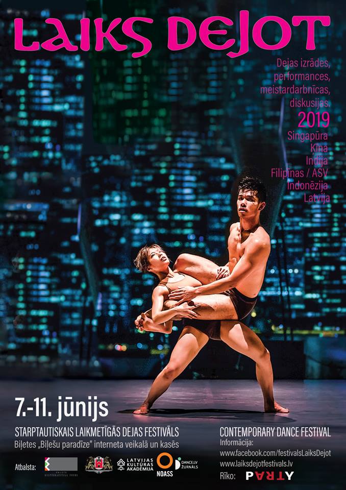 Poster for Laiks Dejot festival 2019, dancers