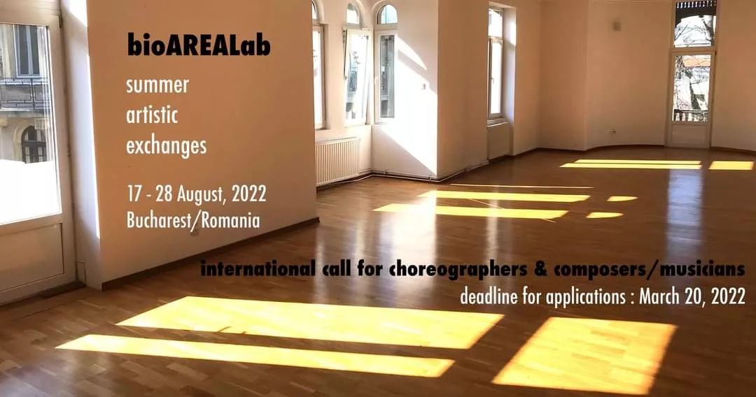 bioAREALab residency for European choreographers and musicians