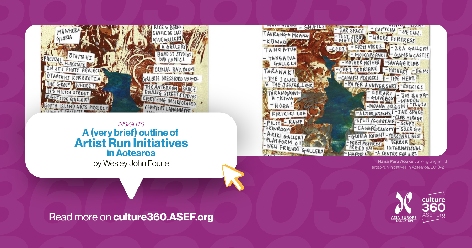 A (very brief) outline of Artist Run Initiatives in Aotearoa