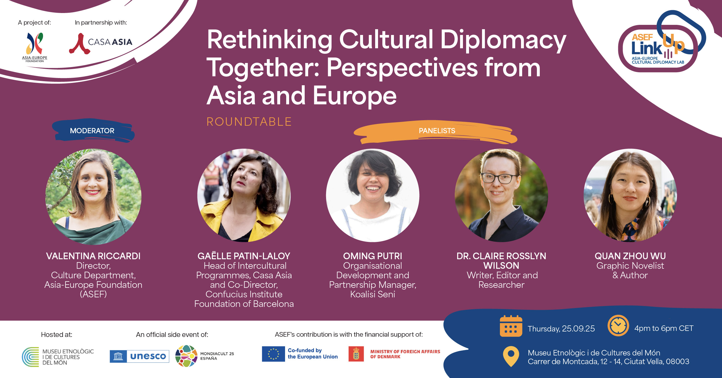 ASEF LinkUp Roundtable at UNESCO MONDIACULT 2025: Rethinking Cultural Diplomacy Together | Register Now!