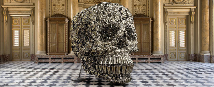 Subodh Gupta, Very Hungry God, stainless steel, 2006, PINAULT COLLECTION, © Subodh Gupta