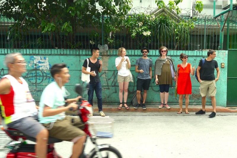 The curatorial mapping in Manila participants of the project in front of the Museum of Contemporary Art and Design (Photo credit Sidd Perez