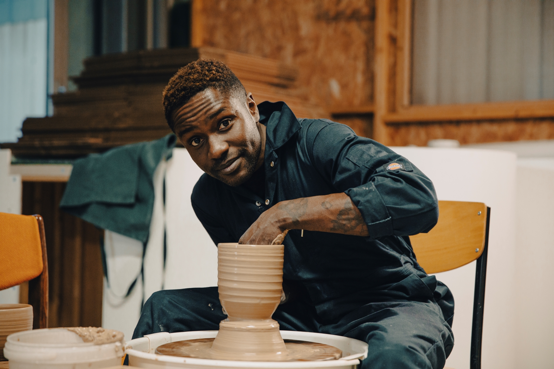 King Houndekpinkou is an artist from Paris, France, who uses ceramics to express his inner self and connect artists from different continents.