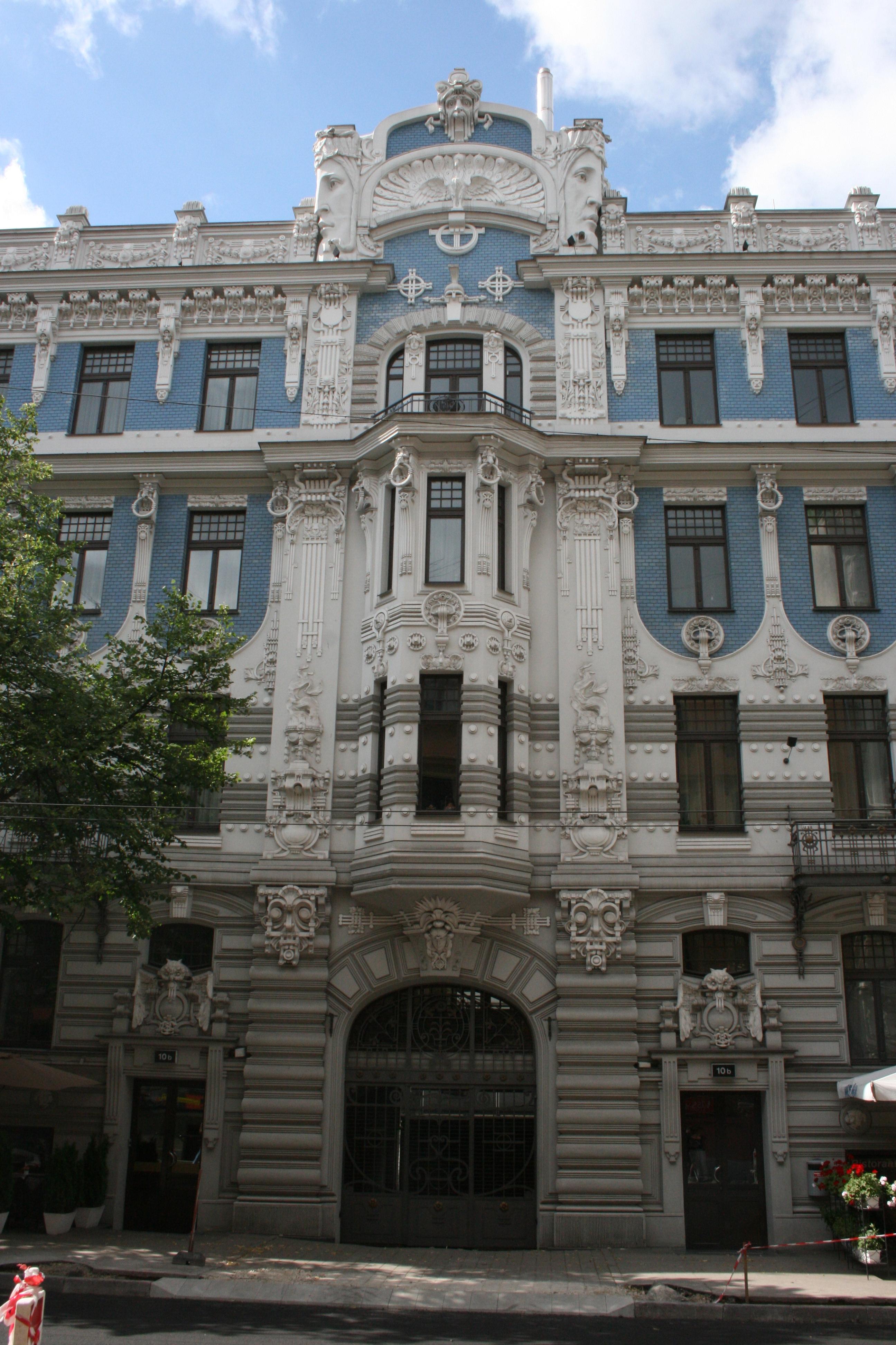 Art Nouveau building in central Riga